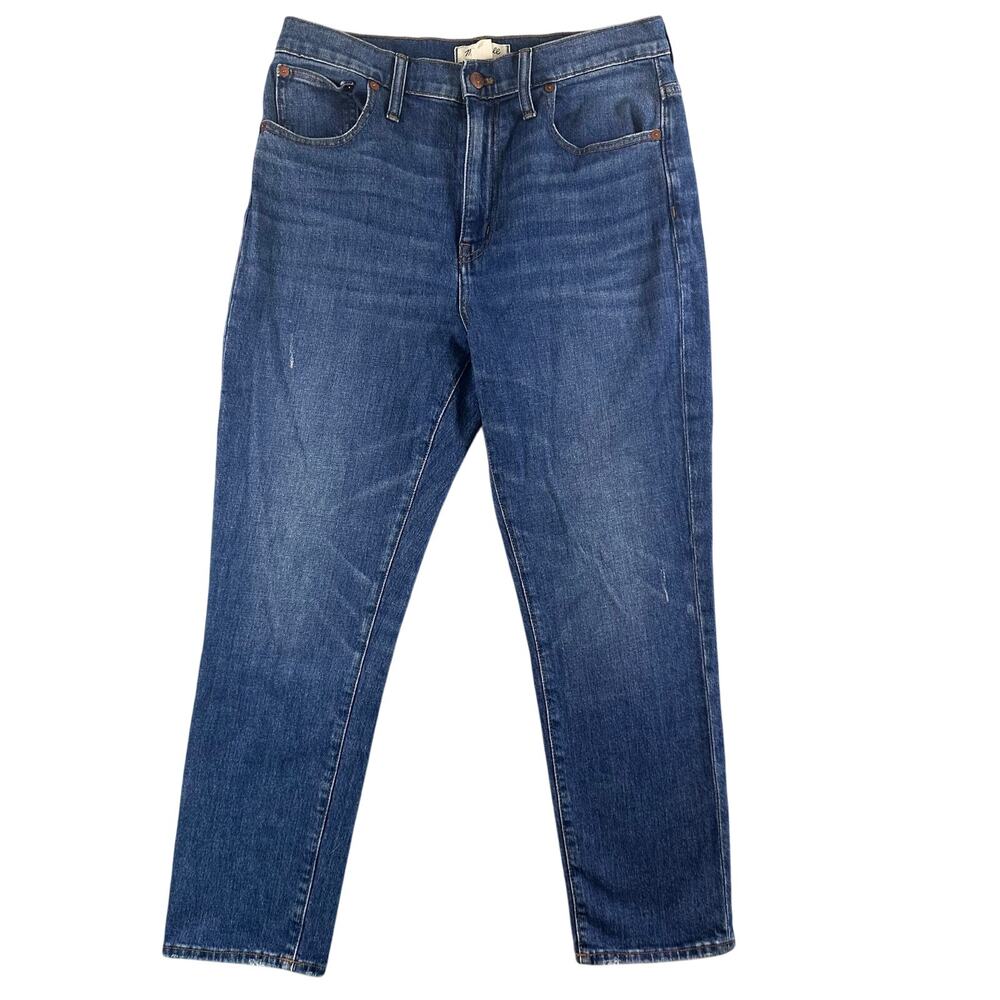 Madewell Women's High-Rise Slim Crop Boyjean Size 29 Medium Wash
